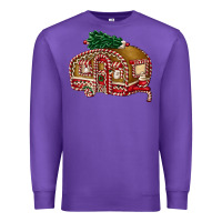 Purple caravan gingerbread Premium Sweatshirt - FaDigitalArtStudio