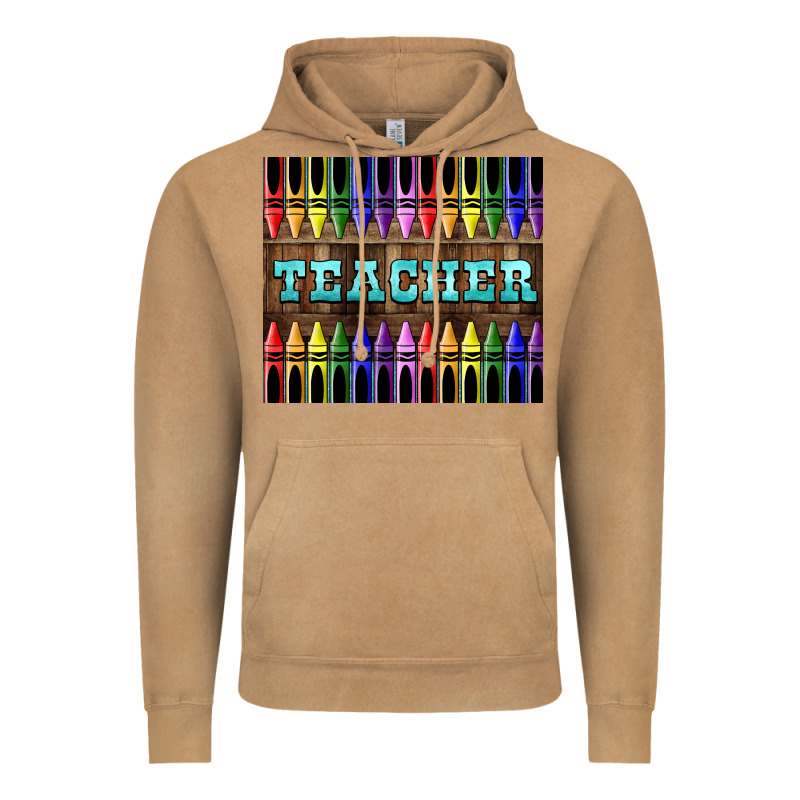 Teacher Crayons Tumbler Vintage Hoodie by LillyAllenDesigns | Teevron
