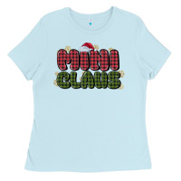 Baby Blue mini claus Ladies Tee - MaliasSmallBusiness