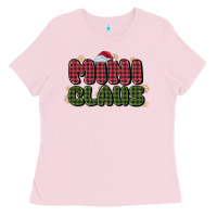 Bubblegum Pink mini claus Ladies Tee - MaliasSmallBusiness