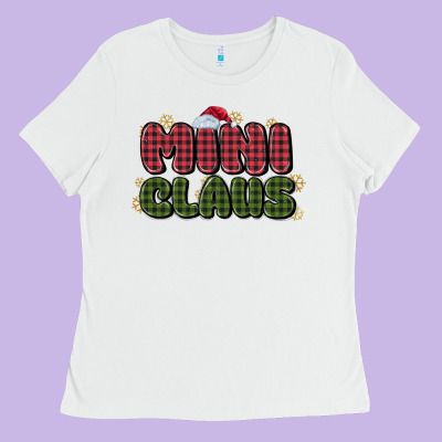 Mini Claus Ladies Tee Designed By Maliassmallbusiness