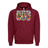 Burgundy Easter Zipper Hoodie - CowGirlArtShop