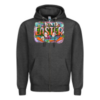 Charcoal Heather Easter Zipper Hoodie - CowGirlArtShop