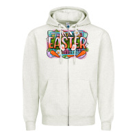Oatmeal Heather Easter Zipper Hoodie - CowGirlArtShop