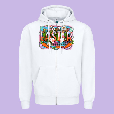 Easter Zipper Hoodie Designed By Cowgirlartshop