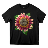 Black crimson blaze sunflower Heavy Core Tee - LillyAllenDesigns