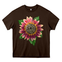 Chocolate Brown crimson blaze sunflower Heavy Core Tee - LillyAllenDesigns