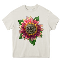 Crimson Blaze Sunflower Heavy Core Tee | Teevron