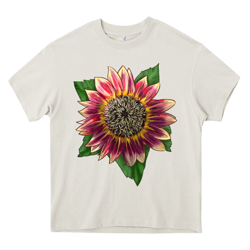 Crimson Blaze Sunflower Heavy Core Tee by LillyAllenDesigns | Teevron