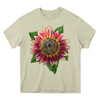 Mossy crimson blaze sunflower Heavy Core Tee - LillyAllenDesigns