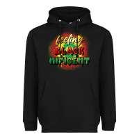 Black feeling blacknificent Heavyweight Hoodie - FaDigitalArtStudio