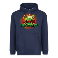 Navy feeling blacknificent Heavyweight Hoodie - FaDigitalArtStudio