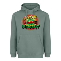Sage feeling blacknificent Heavyweight Hoodie - FaDigitalArtStudio