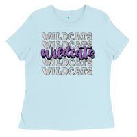 Baby Blue wildcats football Ladies Tee - MaliasSmallBusiness