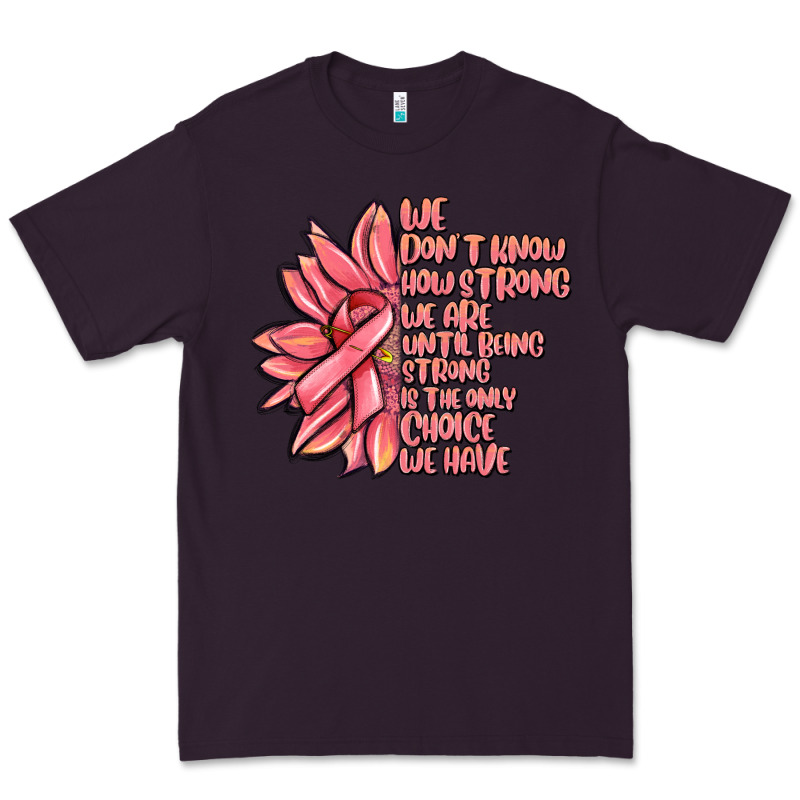Pink Sunflower And Cancer Ribbon Breast Cancer Premium Tee by MaliasSmallBusiness | Teevron
