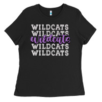 Black wildcats football Ladies Tee - MaliasSmallBusiness