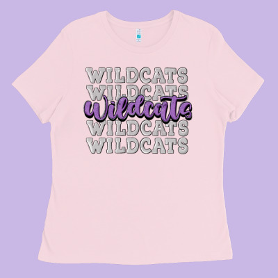 Wildcats Football Ladies Tee Designed By Maliassmallbusiness