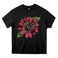 Black chocolate sunflower Heavy Core Tee - LillyAllenDesigns