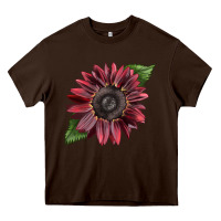 Chocolate Brown chocolate sunflower Heavy Core Tee - LillyAllenDesigns