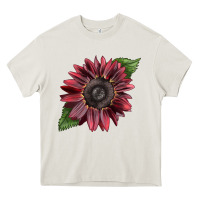 Cream chocolate sunflower Heavy Core Tee - LillyAllenDesigns