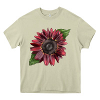 Mossy chocolate sunflower Heavy Core Tee - LillyAllenDesigns