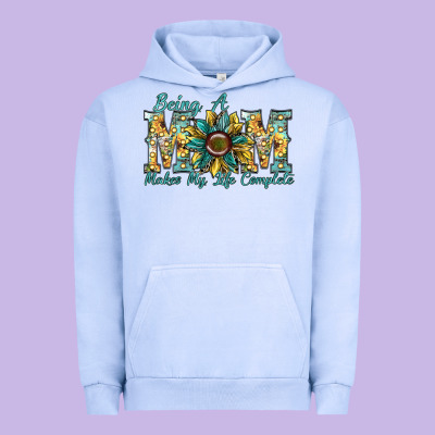 Being A Mom Makes My Life Complete Urban Hoodie Designed By Sublimationcraftshop