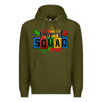 Army Green autism support squad Premium Hoodie - OliviaCreatesArt