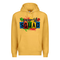 Mustard autism support squad Premium Hoodie - OliviaCreatesArt