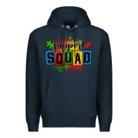 Navy autism support squad Premium Hoodie - OliviaCreatesArt