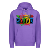 Purple autism support squad Premium Hoodie - OliviaCreatesArt
