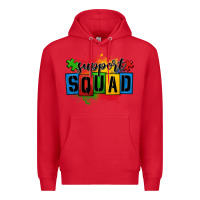 Red autism support squad Premium Hoodie - OliviaCreatesArt