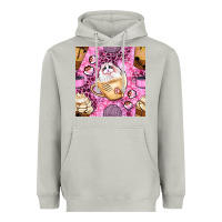 Moon Dust cat coffee cups and paw with leopard and glitter seamless pattern bbs Heavyweight Hoodie - BundleAndBundleShop
