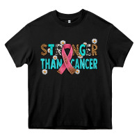 Black stronger than cancer with cancer ribbon Heavy Core Tee - AdoDesignShop