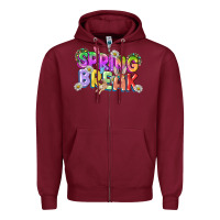 Burgundy Spring break Easter Day Zipper Hoodie - CowGirlArtShop