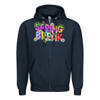 Navy Spring break Easter Day Zipper Hoodie - CowGirlArtShop