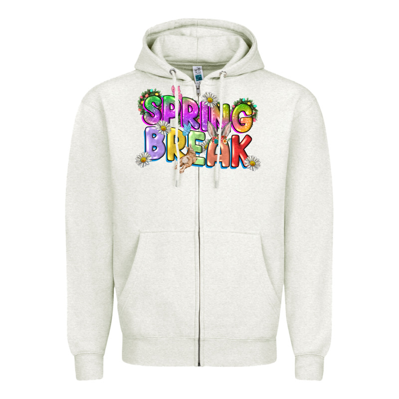 Spring Break Easter Day Zipper Hoodie by CowGirlArtShop | Teevron