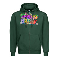 Sports Green Spring break Easter Day Zipper Hoodie - CowGirlArtShop