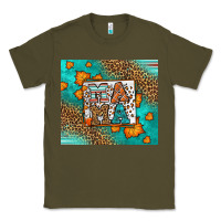 Army Green Fall Autumn Leopard Serape Mama Classic Tee - LillyAllenDesigns