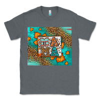 Charcoal Heather Fall Autumn Leopard Serape Mama Classic Tee - LillyAllenDesigns