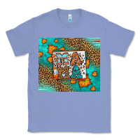 Colony Blue Fall Autumn Leopard Serape Mama Classic Tee - LillyAllenDesigns
