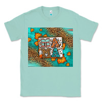 Seafoam Fall Autumn Leopard Serape Mama Classic Tee - LillyAllenDesigns