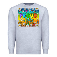 Heather Grey LGBTQ+ Proud Ally With Daisy Tumbler Premium Sweatshirt - BundleAndBundleShop