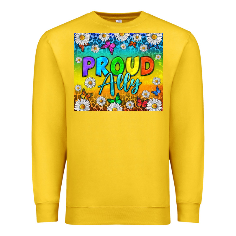 Lgbtq+ Proud Ally With Daisy Tumbler Premium Sweatshirt by BundleAndBundleShop | Teevron