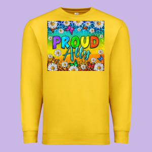 Lgbtq+ Proud Ally With Daisy Tumbler Premium Sweatshirt Designed By Bundleandbundleshop