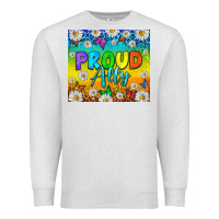 Oatmeal Heather LGBTQ+ Proud Ally With Daisy Tumbler Premium Sweatshirt - BundleAndBundleShop