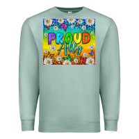 Seafoam LGBTQ+ Proud Ally With Daisy Tumbler Premium Sweatshirt - BundleAndBundleShop