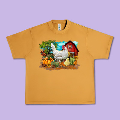 Fall Chicken Urban Heavy Tee Designed By Lillyallendesigns