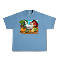 Pebble Blue Fall Chicken Urban Heavy Tee - LillyAllenDesigns
