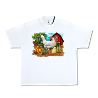 White Fall Chicken Urban Heavy Tee - LillyAllenDesigns
