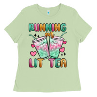 Matcha running on lit tea Ladies Tee - MaliasSmallBusiness
